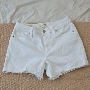 Universal Thread High Rise Midi White Jean Shorts